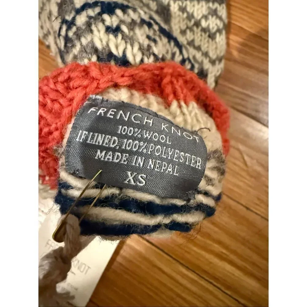 New Free People x French Knot Snowflake Dog Sweater Size Xs,